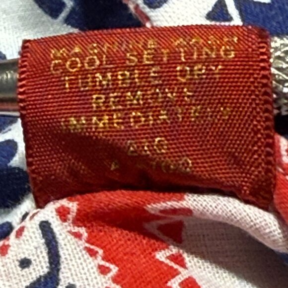 Vintage 70s Kings Road Mens Perma-Prest Short Sleeve Shirt Size M Red/Blue - Picture 7 of 8